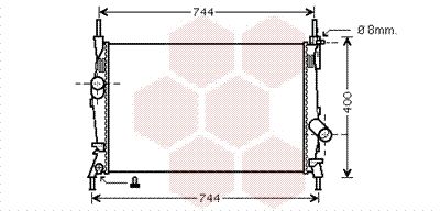 VAN WEZEL Radiaator,mootorijahutus 18002403